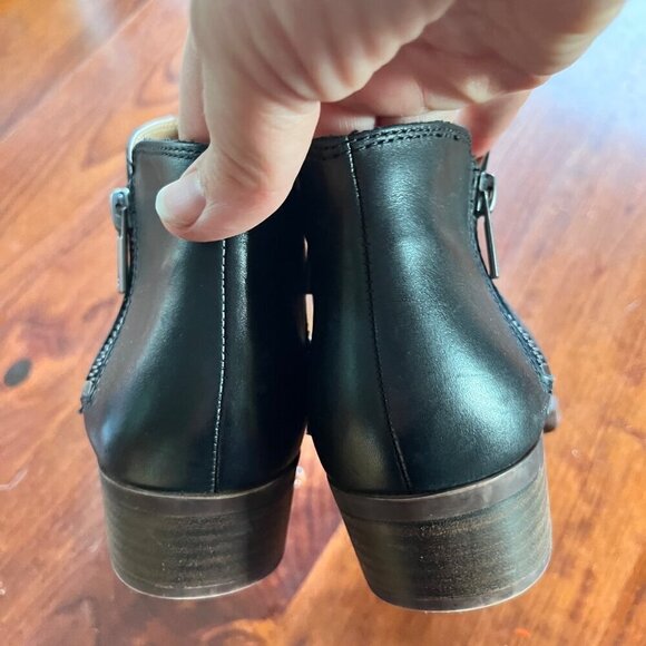 Lucky Brand Black Leather‎ Burklee Booties- Size 7.5 - Picture 3 of 7